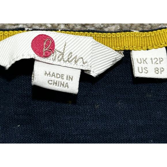 Boden Ophelia Dress Size 8 Petite Navy Scattered Stars Jersey Pockets - Picture 5 of 8